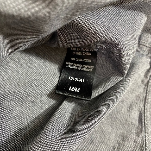 Le 31 Simons Bicycle Grey Button Down Long Sleeved Shirt Semi Fit Size Medium - Picture 3 of 6